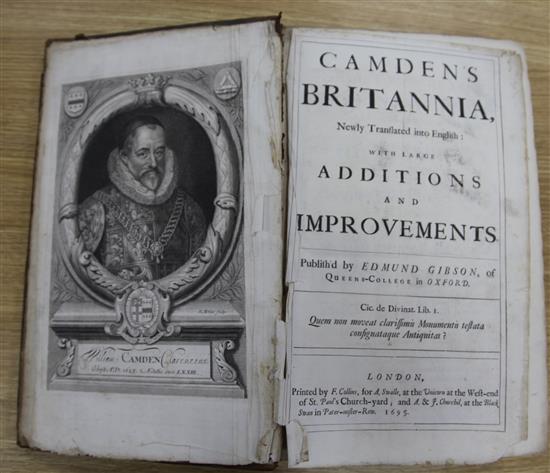 Camden, William - Britannia, first Gibson Edition, folio,